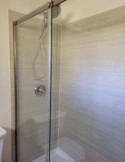 completed master shower