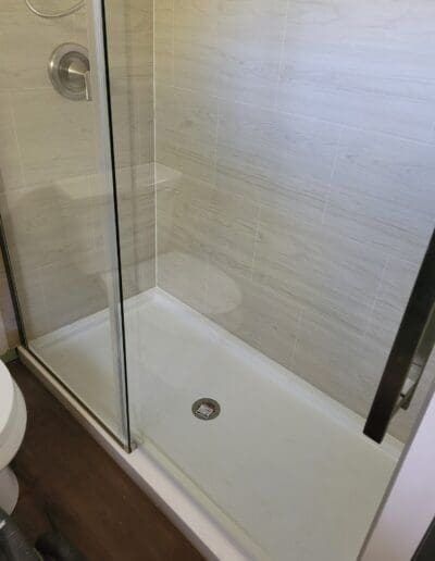 completed master walk in shower