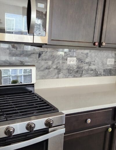 granite kitchen backsplash