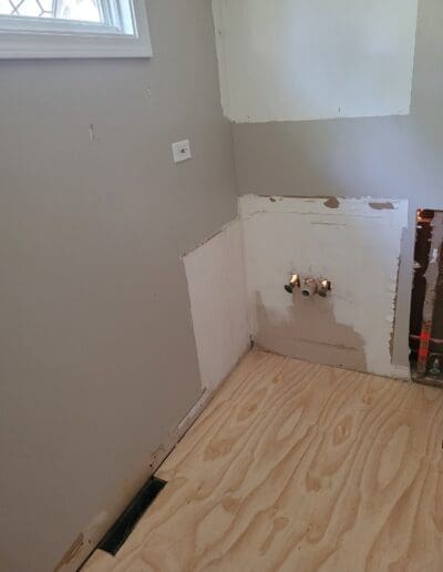 Master shower plumbing in progress