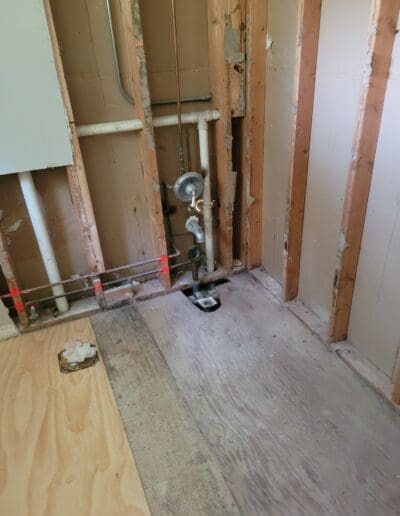 Master shower in progress