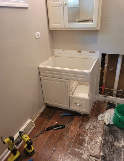 Master vanity demolition